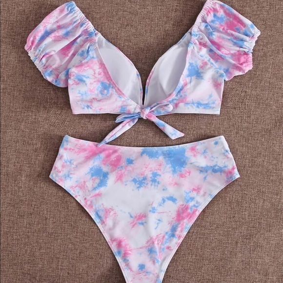 Tie dye Bardot high waisted bikini - Picture 2 of 3